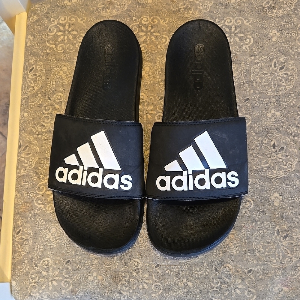 Adidas Mens Black Slides